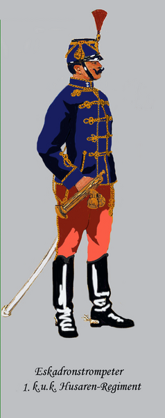 File:Eskadronstrompeter k.u.k. 1. Husarenregiment.png
